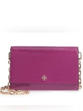 Tory Burch Robinson Fuschia Chain Wallet Crossbody